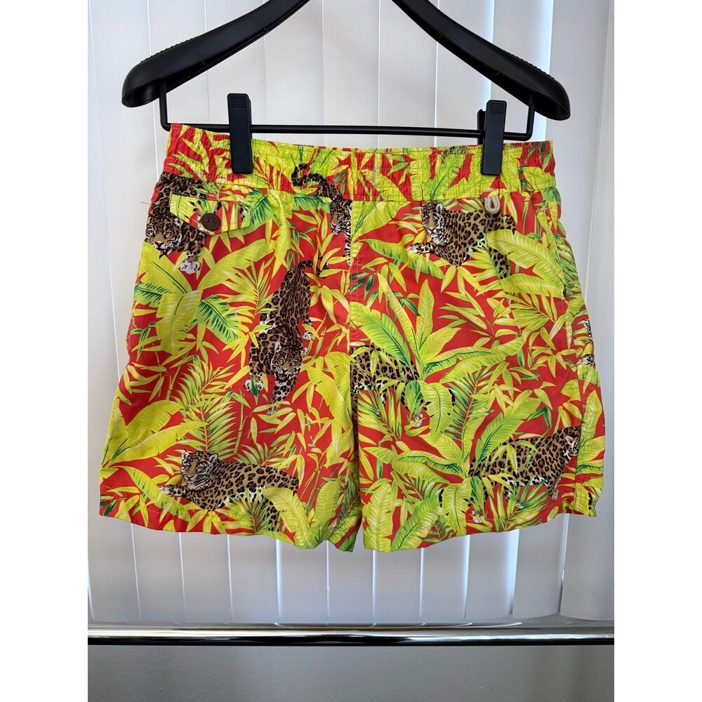 Men’s  Polo Ralph Lauren Tiger/Tropical Print Swim Trunks Size Medium *Read*